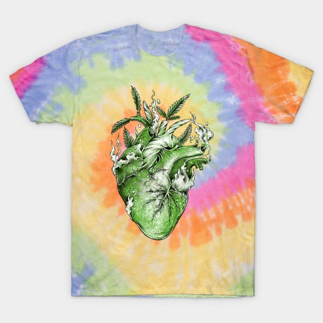 Green Heart T-Shirt by alan.maia